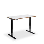 Height Adjustable Runda Sit Stand Lavoro Design Desk 160cm wide 70cm Deep Desk Colour Black leg Black