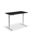 Height Adjustable Runda Sit Stand Lavoro Design Desk 160cm wide 70cm Deep  Cascina Pine leg Black