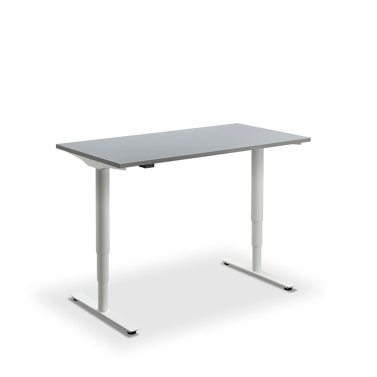Height Adjustable Runda Sit Stand Lavoro Design Desk 140cm wide 70cm Deep  Maple leg Black