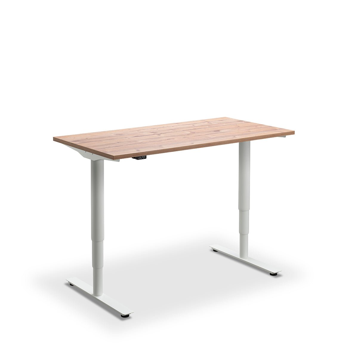 Height Adjustable Runda Sit Stand Lavoro Design Desk 140cm wide 80cm Deep  Beech leg Black
