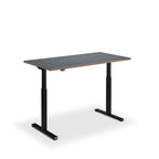 Height Adjustable Rusa Sit Stand Lavoro Design Desk 120cm wide 70cm Deep Desk Colour Black leg Black