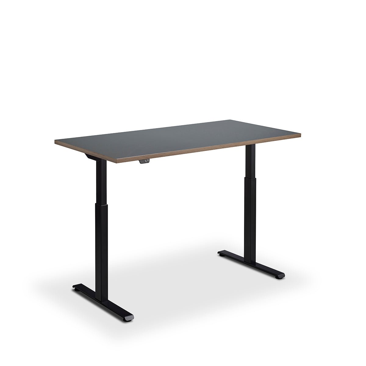 Height Adjustable Rusa Sit Stand Lavoro Design Desk 160cm wide 70cm Deep Desk Colour Black leg Black