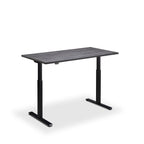 Height Adjustable Rusa Sit Stand Lavoro Design Desk 160cm wide 80cm Deep  Graphite leg Black