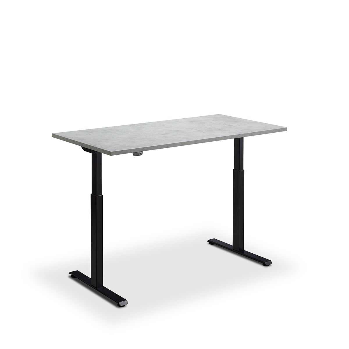 Height Adjustable Rusa Sit Stand Lavoro Design Desk 120cm wide 70cm Deep  White leg Black