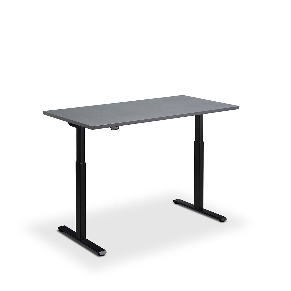 Height Adjustable Rusa Sit Stand Lavoro Design Desk 140cm wide 70cm Deep  Black leg Grey