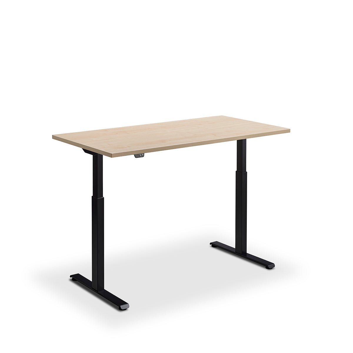 Height Adjustable Rusa Sit Stand Lavoro Design Desk 140cm wide 80cm Deep  Black leg White
