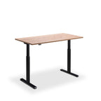 Height Adjustable Runda Sit Stand Lavoro Design Desk 160cm wide 70cm Deep  Grey leg Black