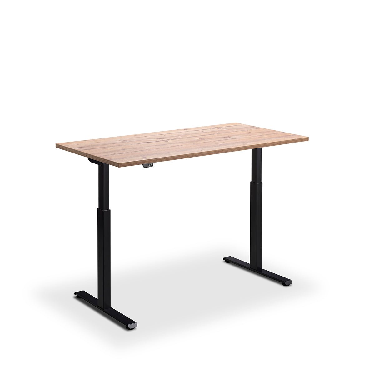 Height Adjustable Rusa Sit Stand Lavoro Design Desk 160cm wide 70cm Deep  Timber leg Black