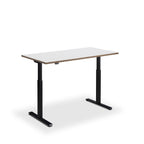 Height Adjustable Flyga Sit Stand Lavoro Design Desk 180cm wide 70cm Deep  White leg Black