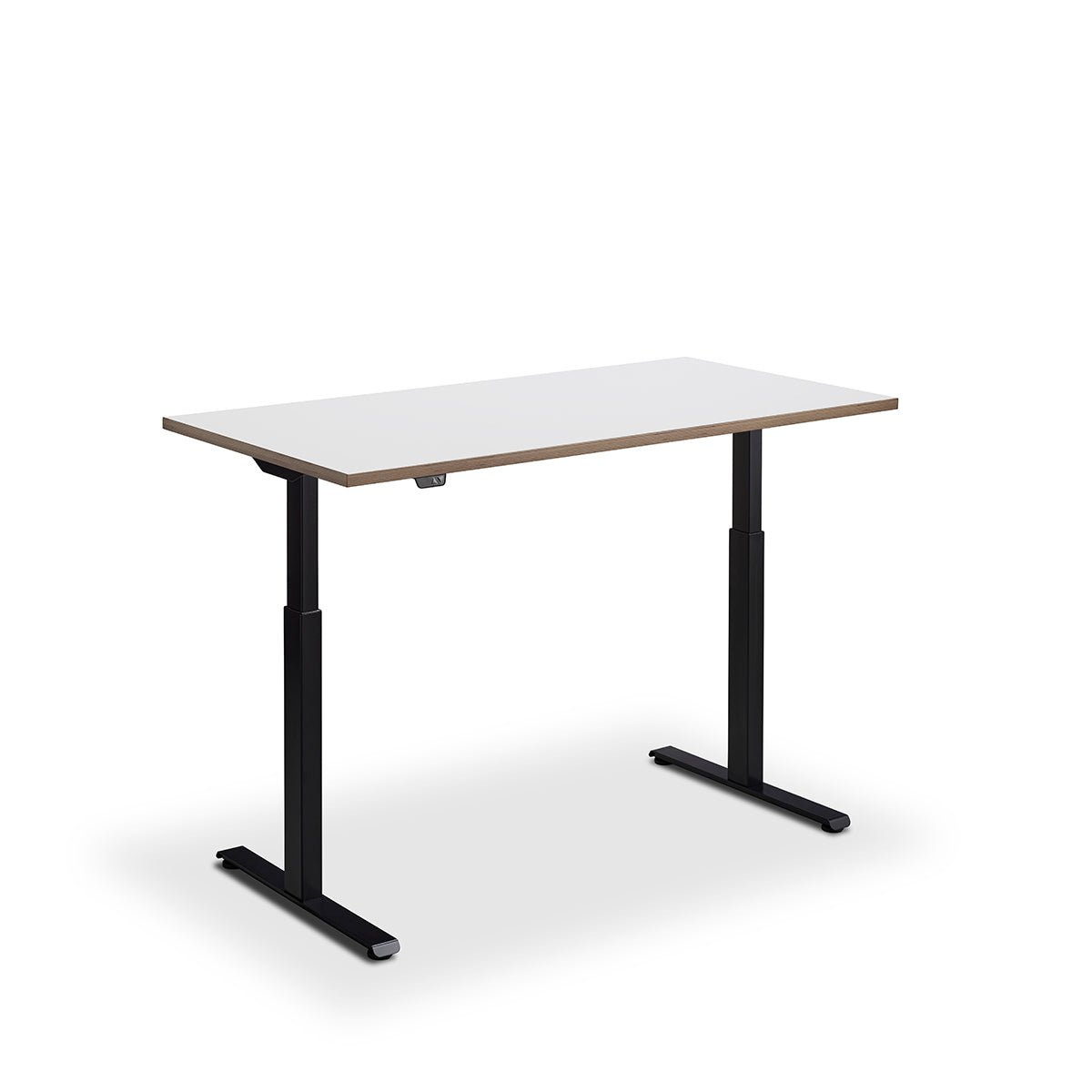 Height Adjustable Flyga Sit Stand Lavoro Design Desk 140cm wide 70cm Deep  White leg Black