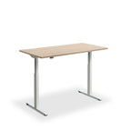 Height Adjustable Rusa Sit Stand Lavoro Design Desk 160cm wide 80cm Deep  Black Ply Edge leg Black