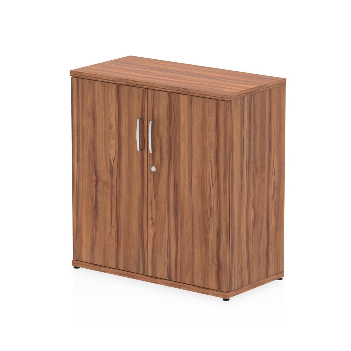 Office Locking Wooden Cupboard  By Dynamic Impulse Range  Height  80cm  Walnut