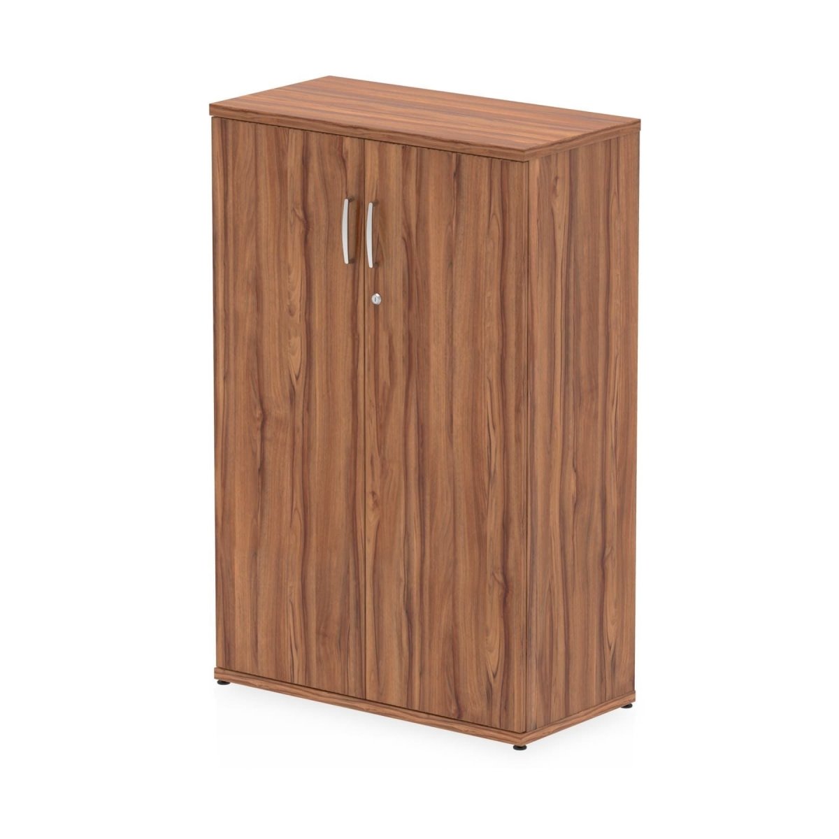 Office Locking Wooden Cupboard  By Dynamic Impulse Range  Height  120cm  Walnut
