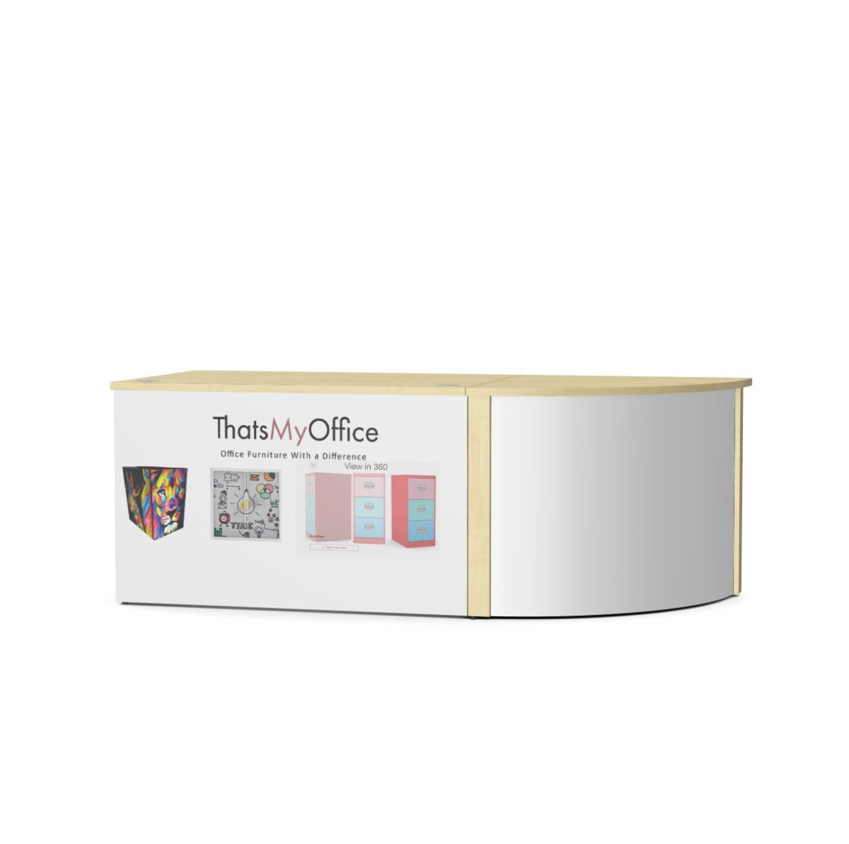 Ashford Reception Desk With logo or image 9 Office Furniture and Home Remote Working