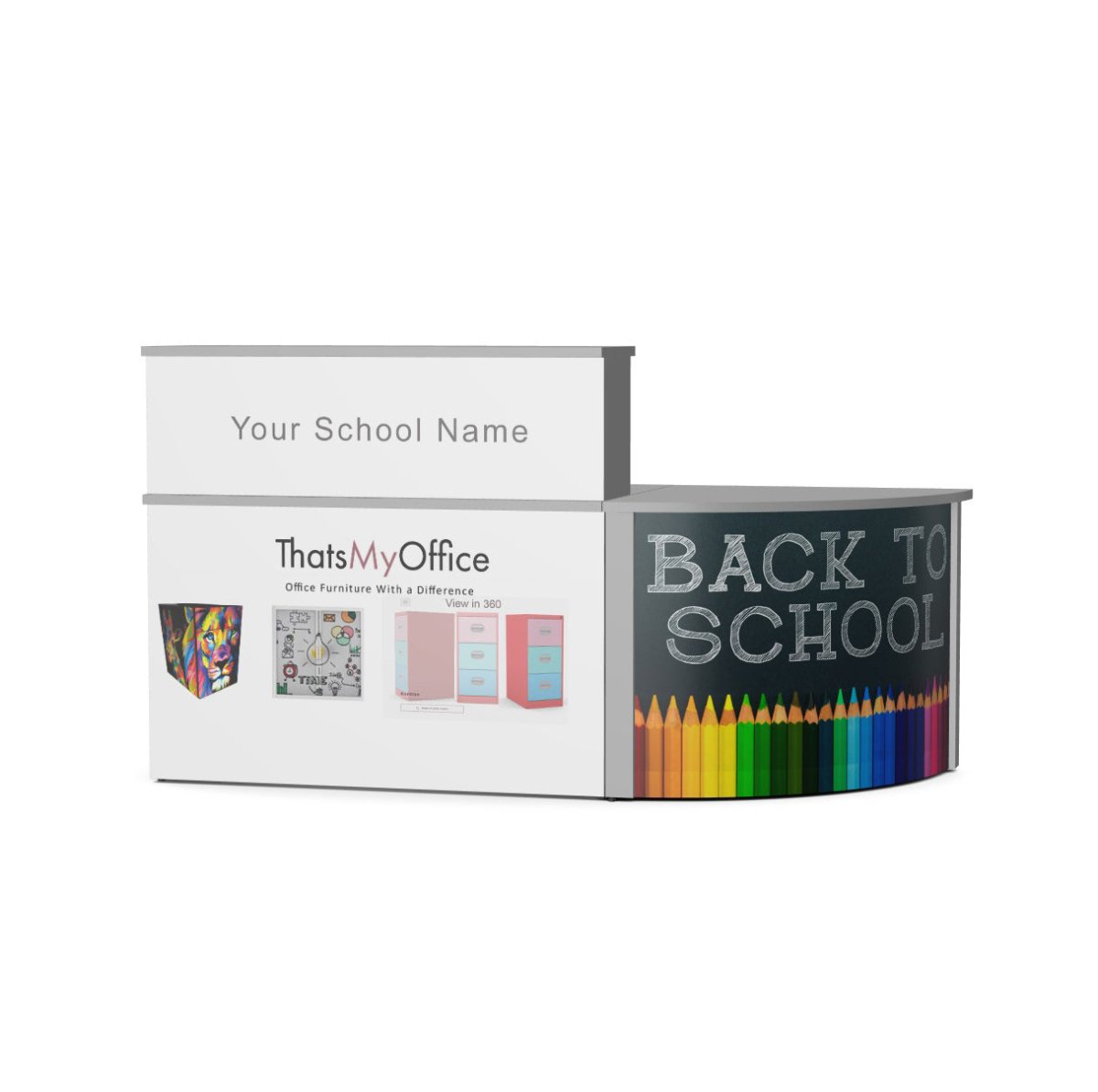 School  Custom Front Reception Desk With Your School Name-Image