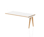Office furniture oslo-single-row-extension-kit Dynamic  White/Natural Wood 160 Wide 