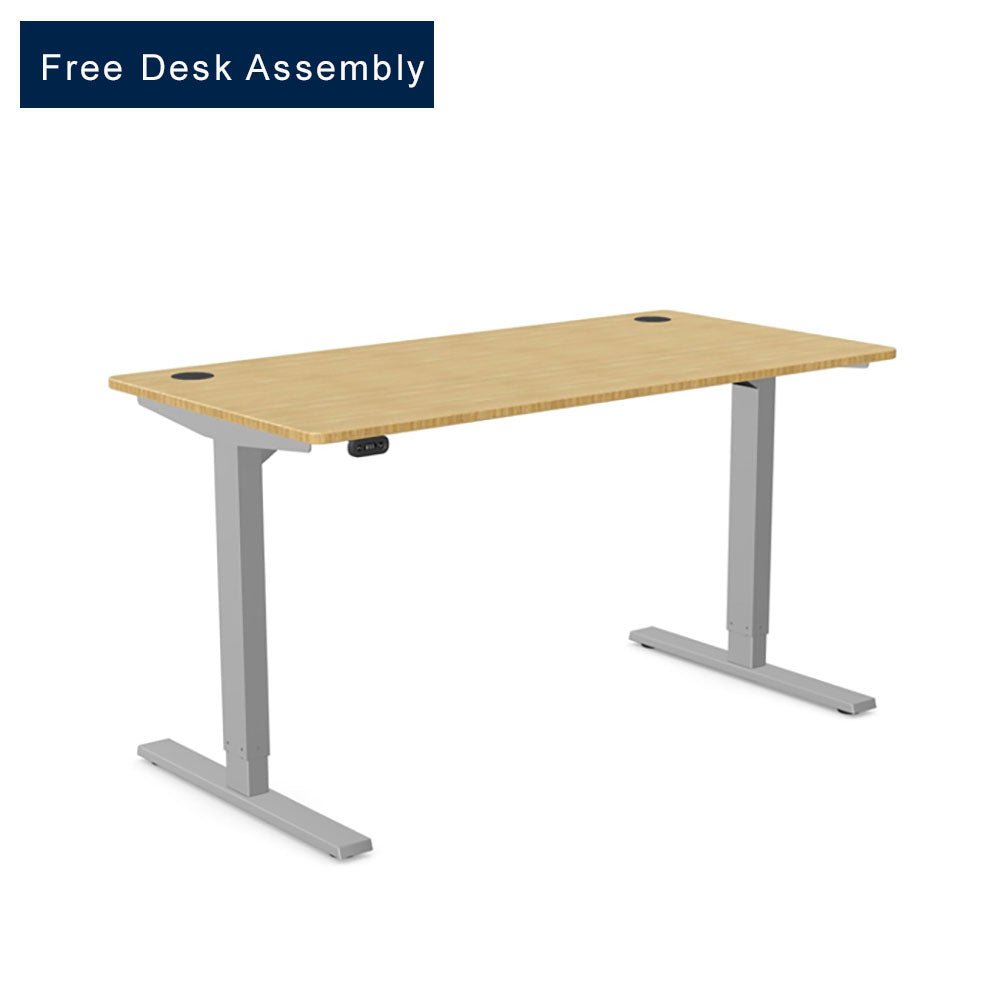 Levanta Zoom Height Adjustable Desk Sustainable Bamboo Top Portals