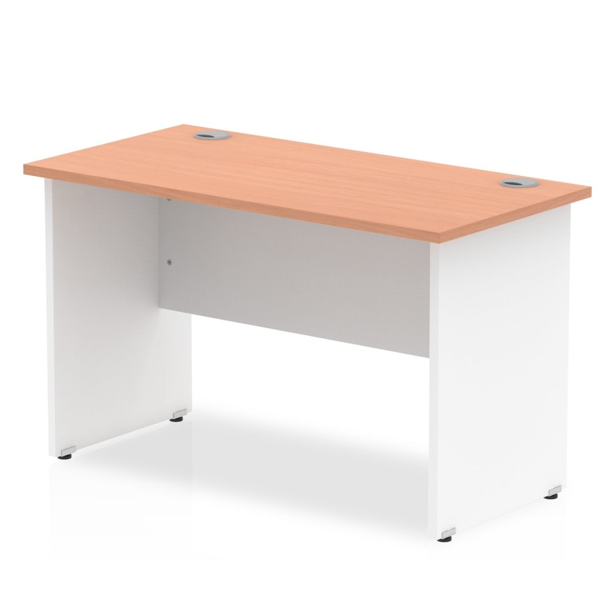 Office furniture impulse-100mm-slimline-desk-panel-end-leg Dynamic  White Colour Beech 