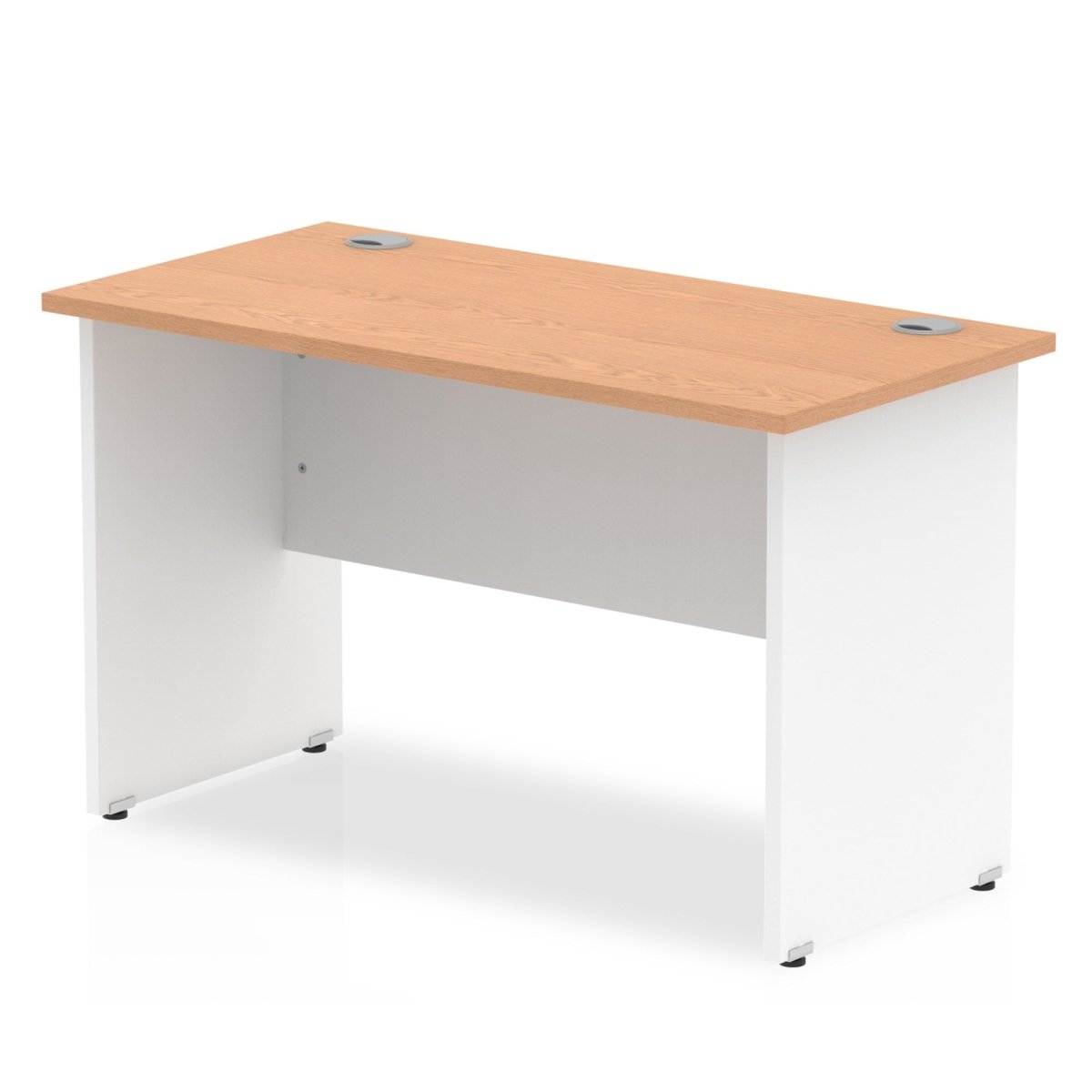 Office furniture impulse-120mm-slimline-desk-panel-end-leg Dynamic  White Colour Oak 