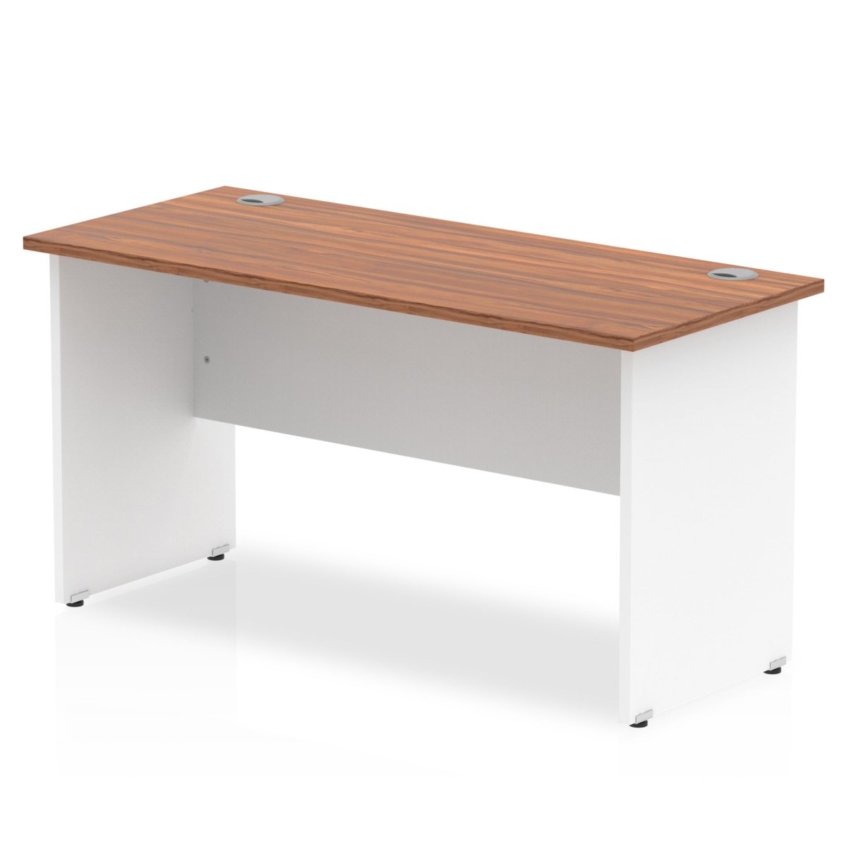 Office furniture impulse-140mm-slimline-desk-panel-end-leg Dynamic  White Colour Walnut 