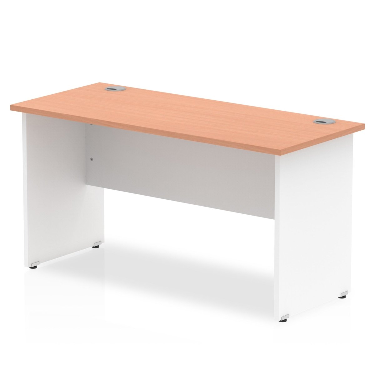 Office furniture impulse-140mm-slimline-desk-panel-end-leg Dynamic  White Colour Beech 