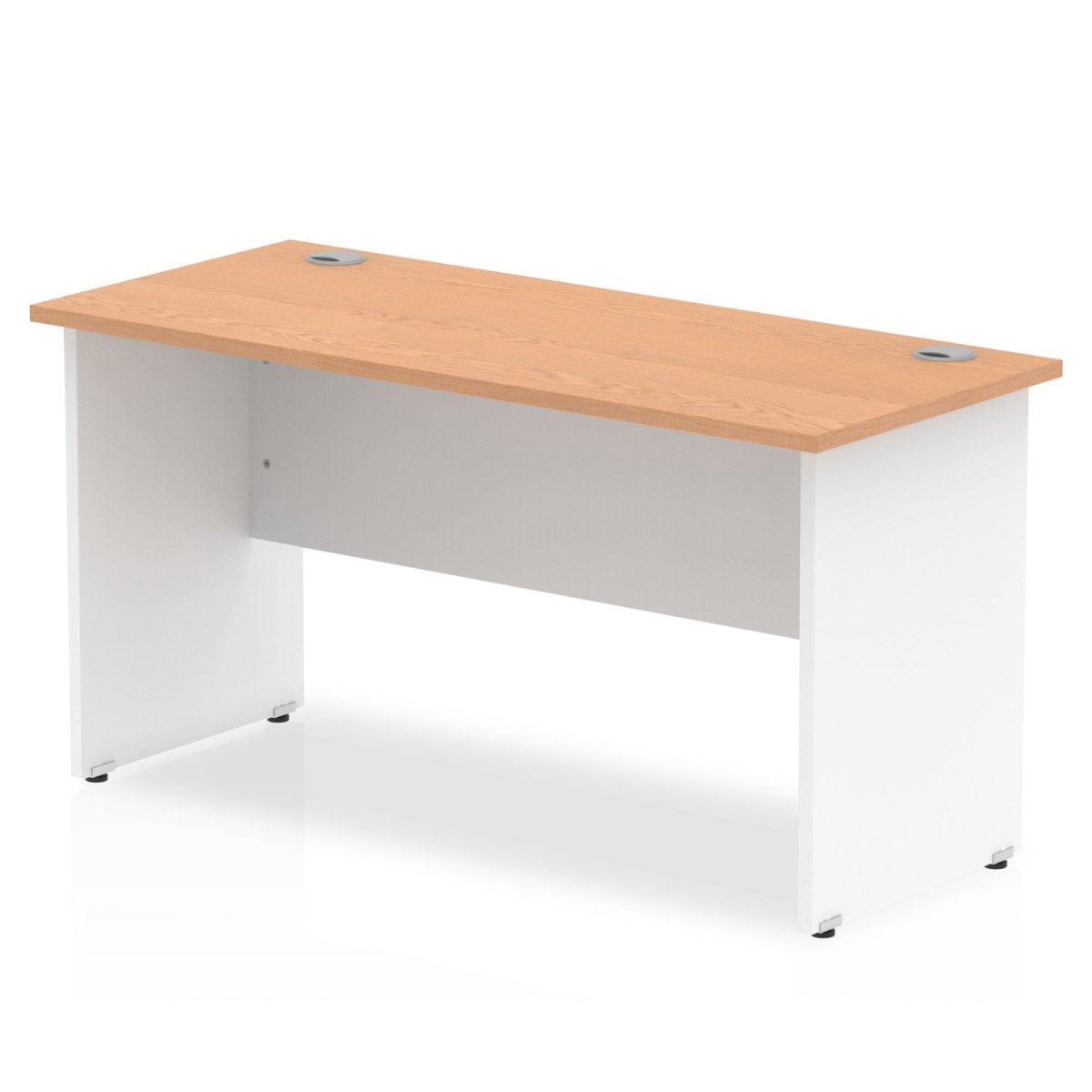 Office furniture impulse-140mm-slimline-desk-panel-end-leg Dynamic  White Colour Oak 