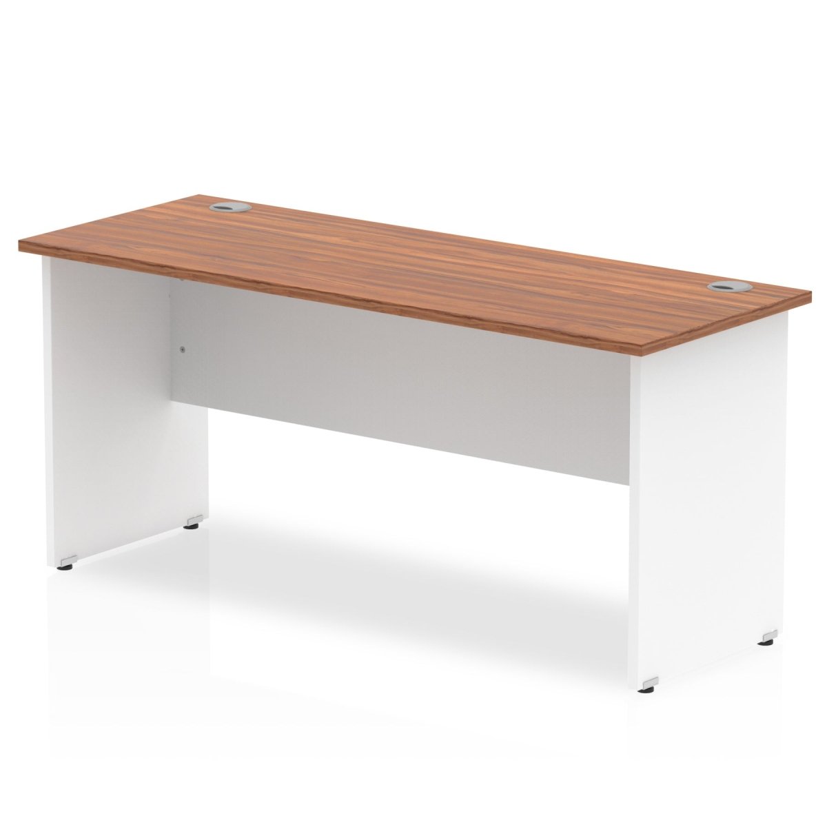 Office furniture impulse-160mm-slimline-desk-panel-end-leg Dynamic  White Colour Walnut 
