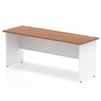 Office furniture impulse-180mm-slimline-desk-panel-end-leg Dynamic  Oak Desk Colour White Leg