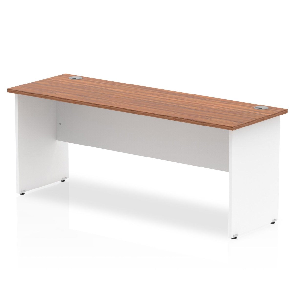 Office furniture impulse-180mm-slimline-desk-panel-end-leg Dynamic  Oak Desk Colour White Leg