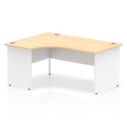 Office furniture impulse-160mm-left-crescent-desk-panel-end-leg Dynamic  White Colour Maple 