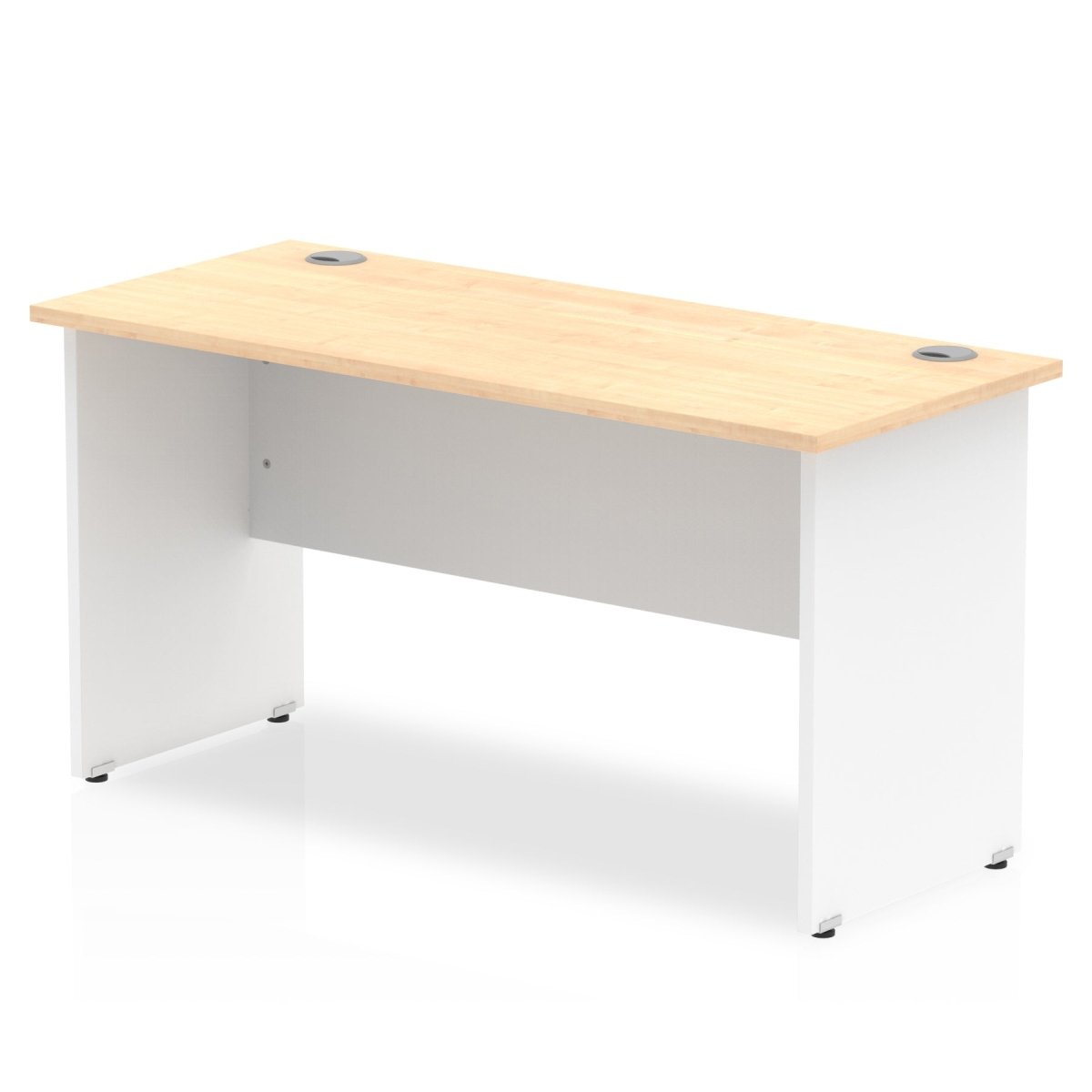 Office furniture impulse-140mm-slimline-desk-panel-end-leg Dynamic  White Colour Maple 