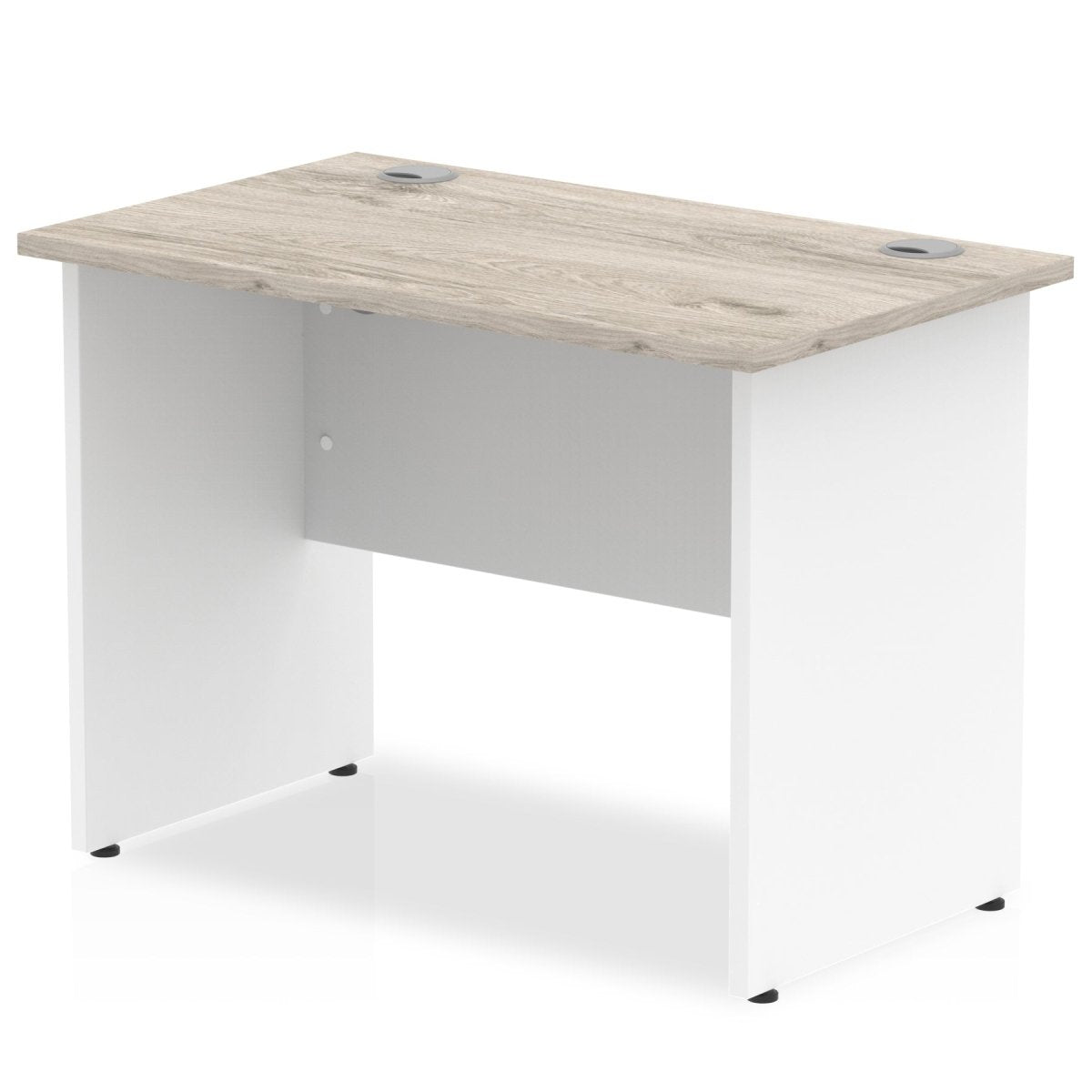 Office furniture impulse-100mm-slimline-desk-panel-end-leg Dynamic  White Colour Walnut 