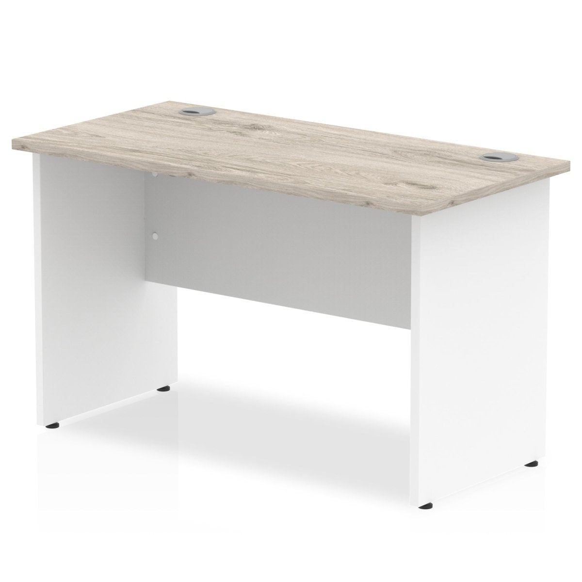 Office furniture impulse-120mm-slimline-desk-panel-end-leg Dynamic  White Colour Grey Oak 