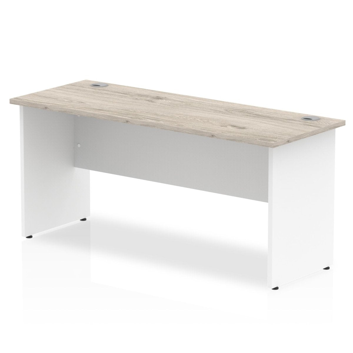 Office furniture impulse-160mm-slimline-desk-panel-end-leg Dynamic  White Colour Grey Oak 