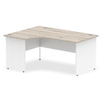 Office furniture impulse-160mm-left-crescent-desk-panel-end-leg Dynamic  White Colour Grey Oak 