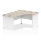 Office furniture impulse-160mm-right-crescent-desk-panel-end-leg Dynamic  White Colour Grey Oak 