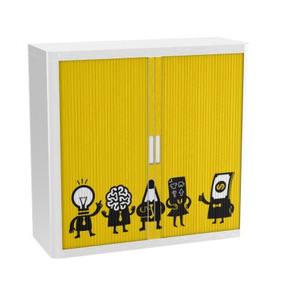 Colourful Tambour cupboard office furniture funky fun
