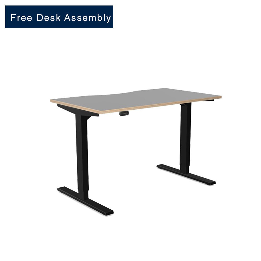 Levanta Zoom Height Adjustable Desk Scallop Top 120|140|160|180cm Wide
