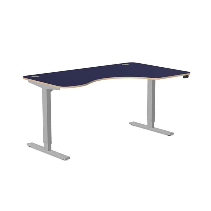 Height Adjustable Sit Stand  Corner Radial Desk Levanta Zoom 160|180cm Wide