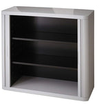 Office  Tambour Abstract Cupboard  100cm H with 2 shelves EOTAM1M-Abstract 2 Office Furniture and Home Remote Working