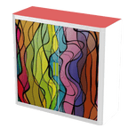 Office  Tambour Abstract Cupboard  100cm H with 2 shelves EOTAM1M-Abstract 7 Office Furniture and Home Remote Working