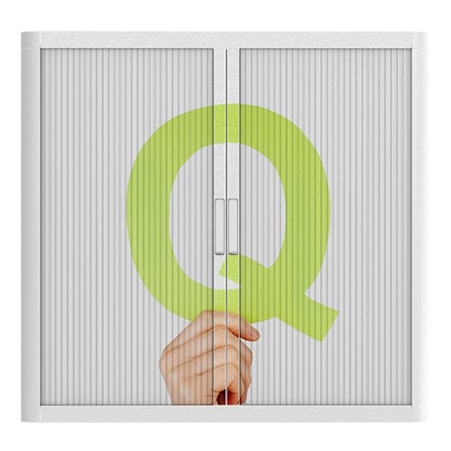 Office  Tambour Alphabet Cupboard  100cm H with 2 shelves EOTAM1M-Alphabet 19 Office Furniture and Home Remote Working
