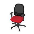 Andy Mesh Back Chair Black Base, Black , Adjustable Arm Sliding Pad - Evert E002 2 Office Furniture and Home Remote Working