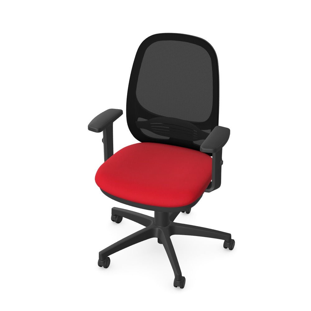 Andy Mesh Back Chair Black Base, Black , Adjustable Arm Sliding Pad - Evert E002 2 Office Furniture and Home Remote Working