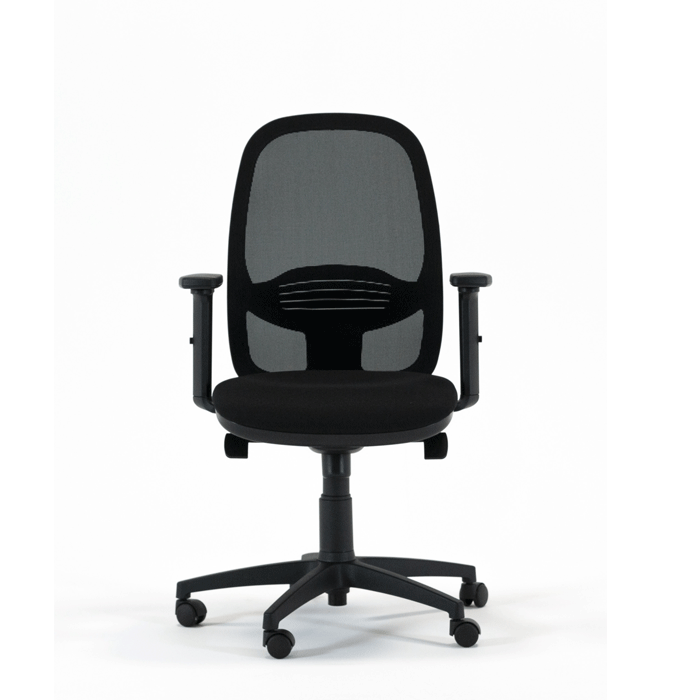 Andy Mesh Back Chair Black Base, Black , Adjustable Arm Sliding Pad - Evert E002 2 Office Furniture and Home Remote Working