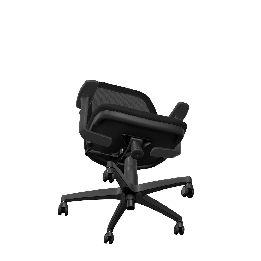 Andy Mesh Back Chair Black Base, Black , Adjustable Arm Sliding Pad - Evert E002 2 Office Furniture and Home Remote Working