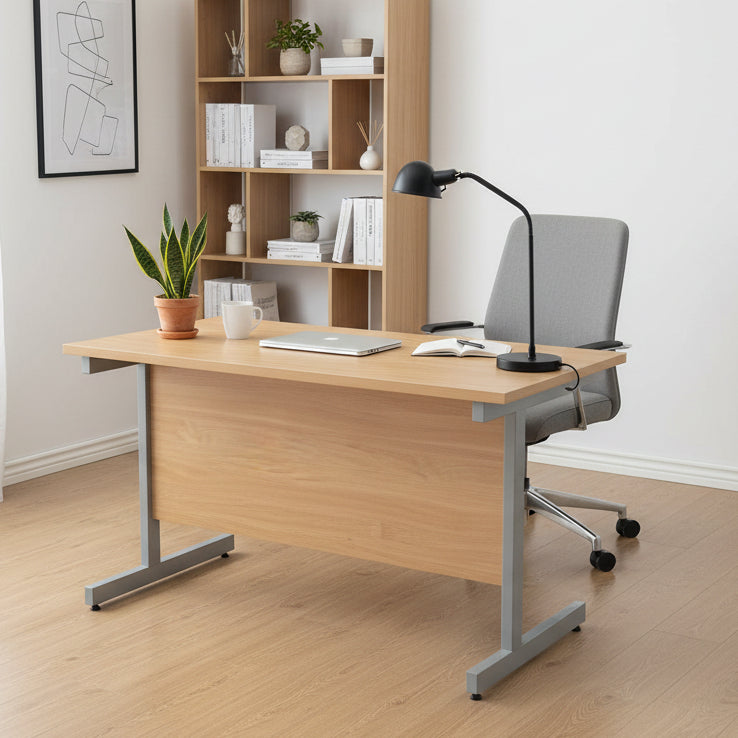 Ashford Metal Leg 120 W x 80 D x 72.5cm H Straight Desk, CTST1282 3 Office Furniture and Home Remote Working