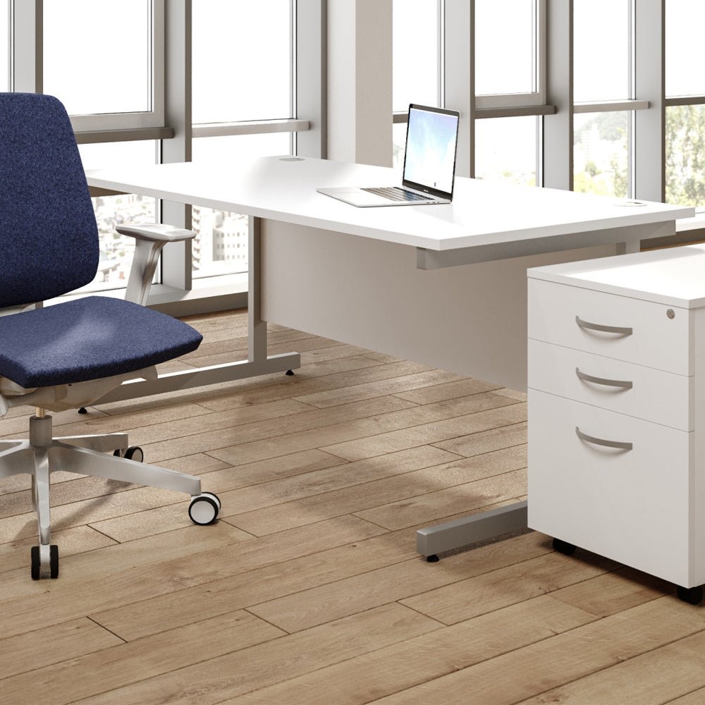 Ashford Metal Leg 140 W x 80 D x 72.5cm H Straight Desk, CTST1489 10 Office Furniture and Home Remote Working