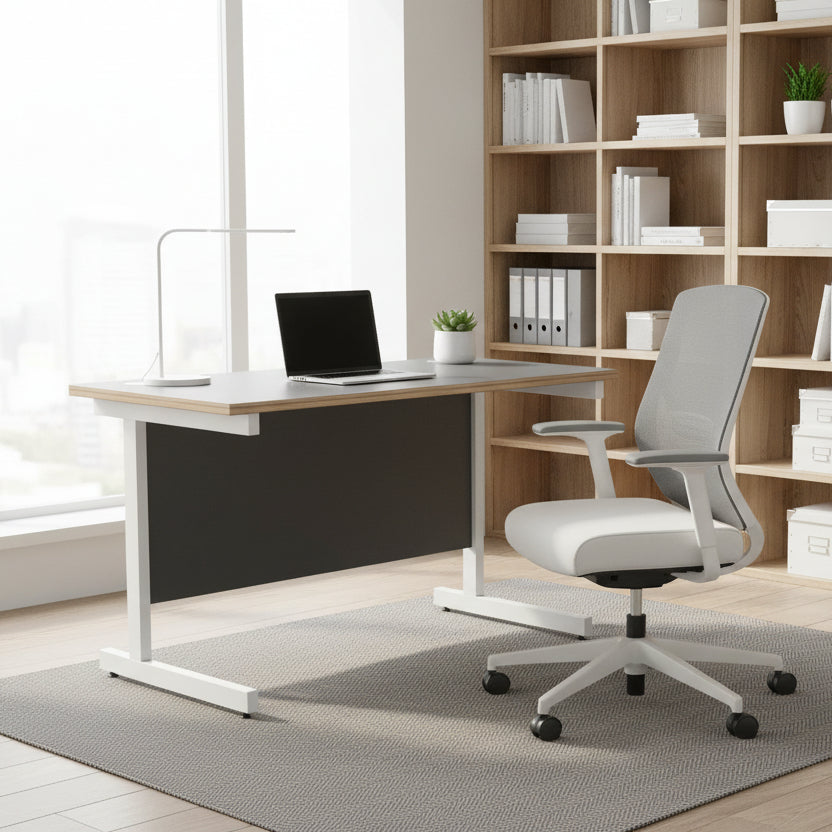 Office | Home Desk Ashford Cantilever Leg 140 W x 80|70 D  Straight Desk, CTST1480