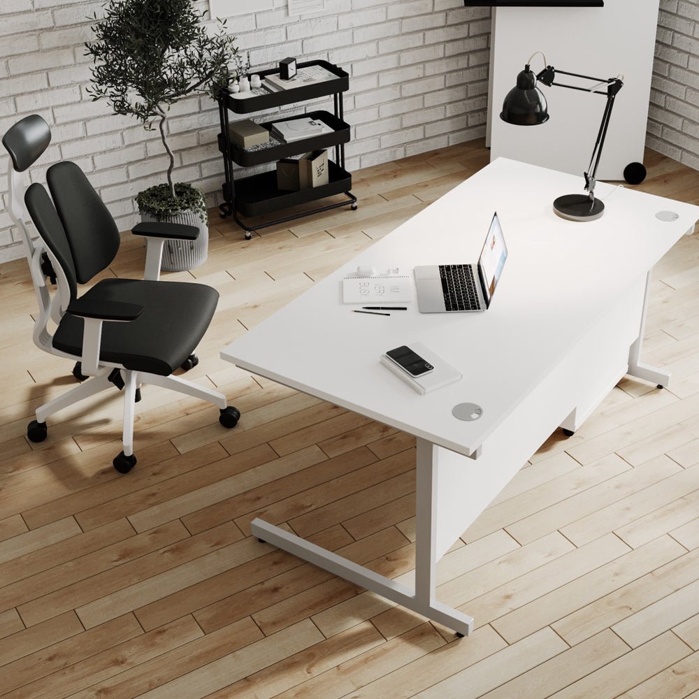 Ashford Metal Leg 160 W x 80 D x 72.5cm H Straight Desk, CTST1687 8 Office Furniture and Home Remote Working